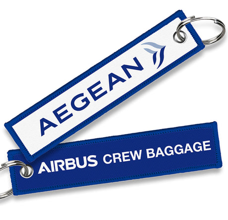 Aegean Airlines Crew Baggage Embroidered Tag