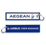 Aegean Airlines Crew Baggage Embroidered Tag