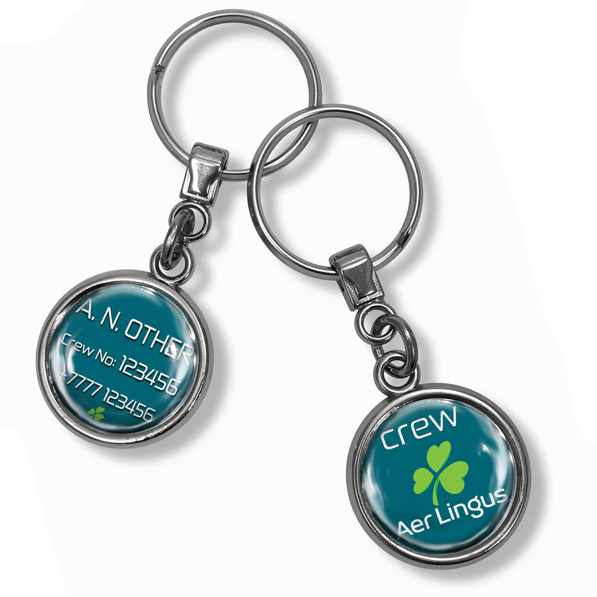 Aer Lingus Logo Green Metal Keyring