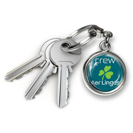 Aer Lingus Logo Green Metal Keyring