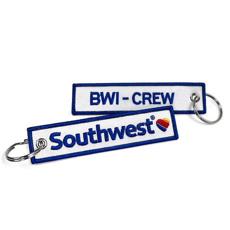 Southwest Airlines BASE Embroidered Tags