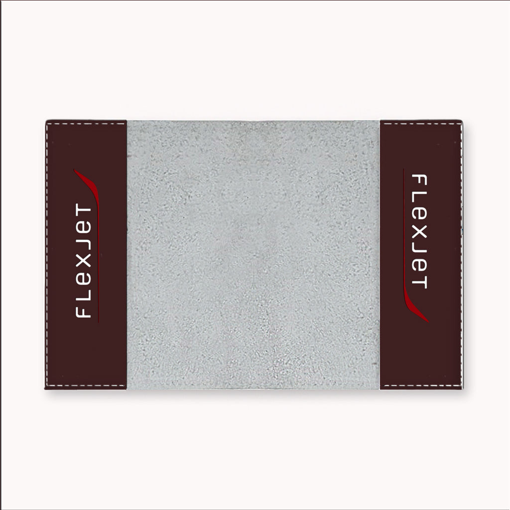 Flexjet Logo Brown Passport Cover