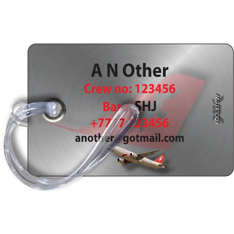 Air Arabia A320 Silver background Luggage Tag