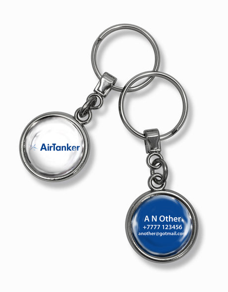 AirTanker Round Metal Keyring