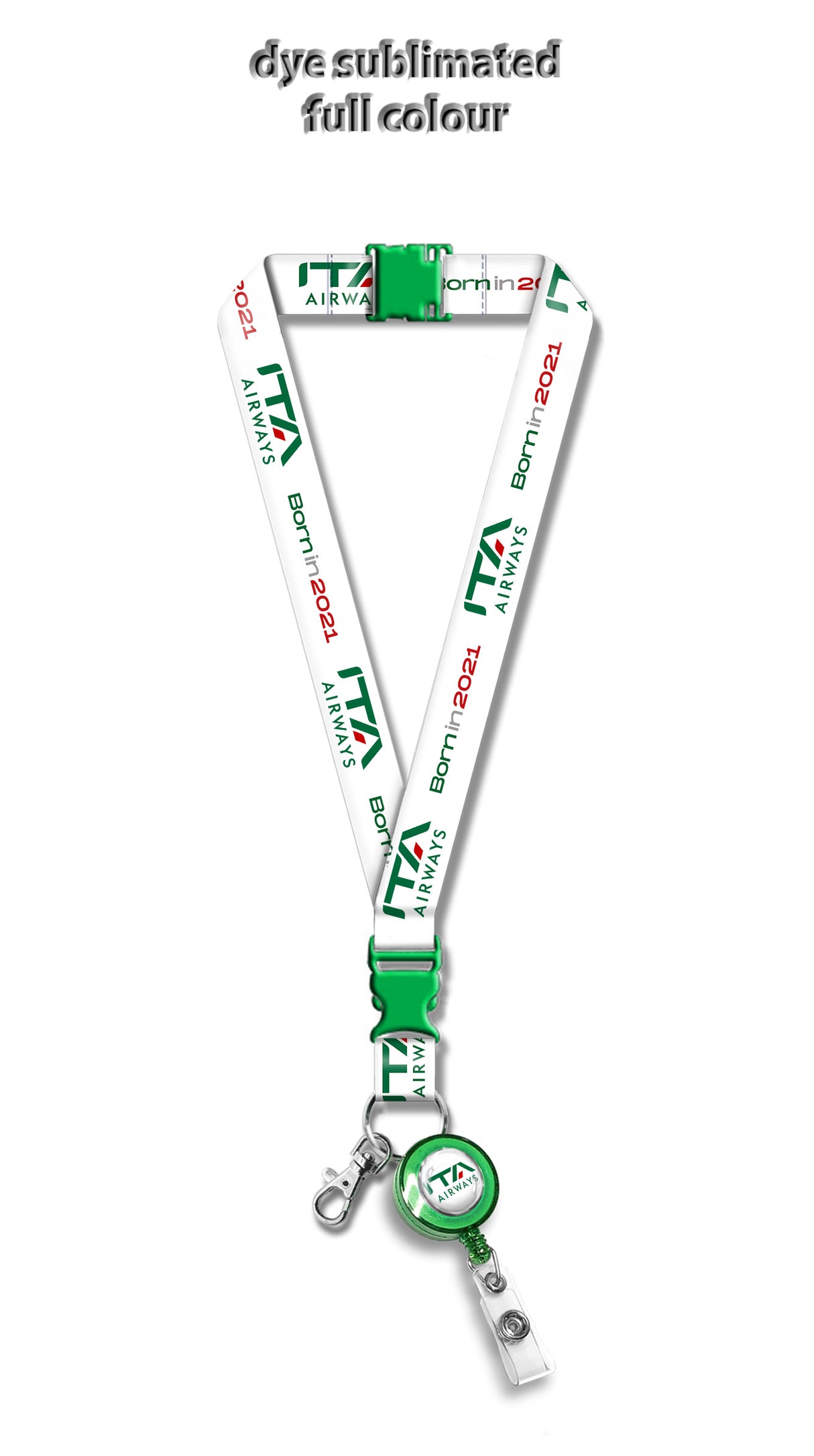 ITA Airways Dye Sublimation Lanyard + Badge Reel