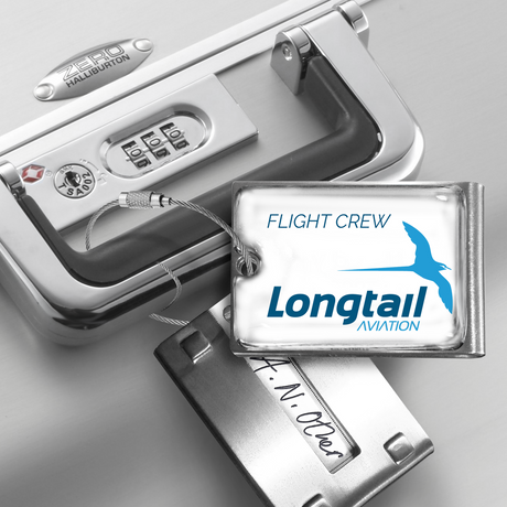 Longtail Aviation Logo White