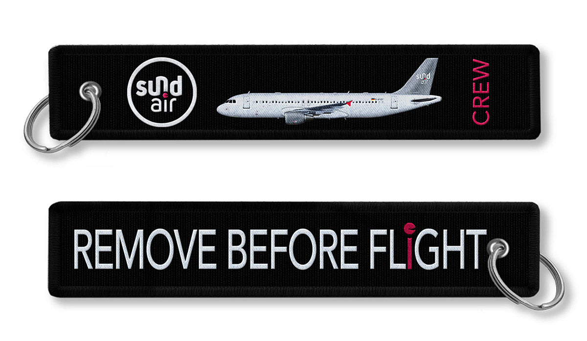 Sundair A320 Crew Remove Before Flight KeyChain