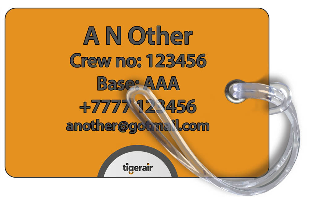 Tigerair Logo Crew Tag