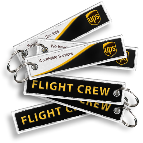 UPS-Flight Crew Embroidered Keychain