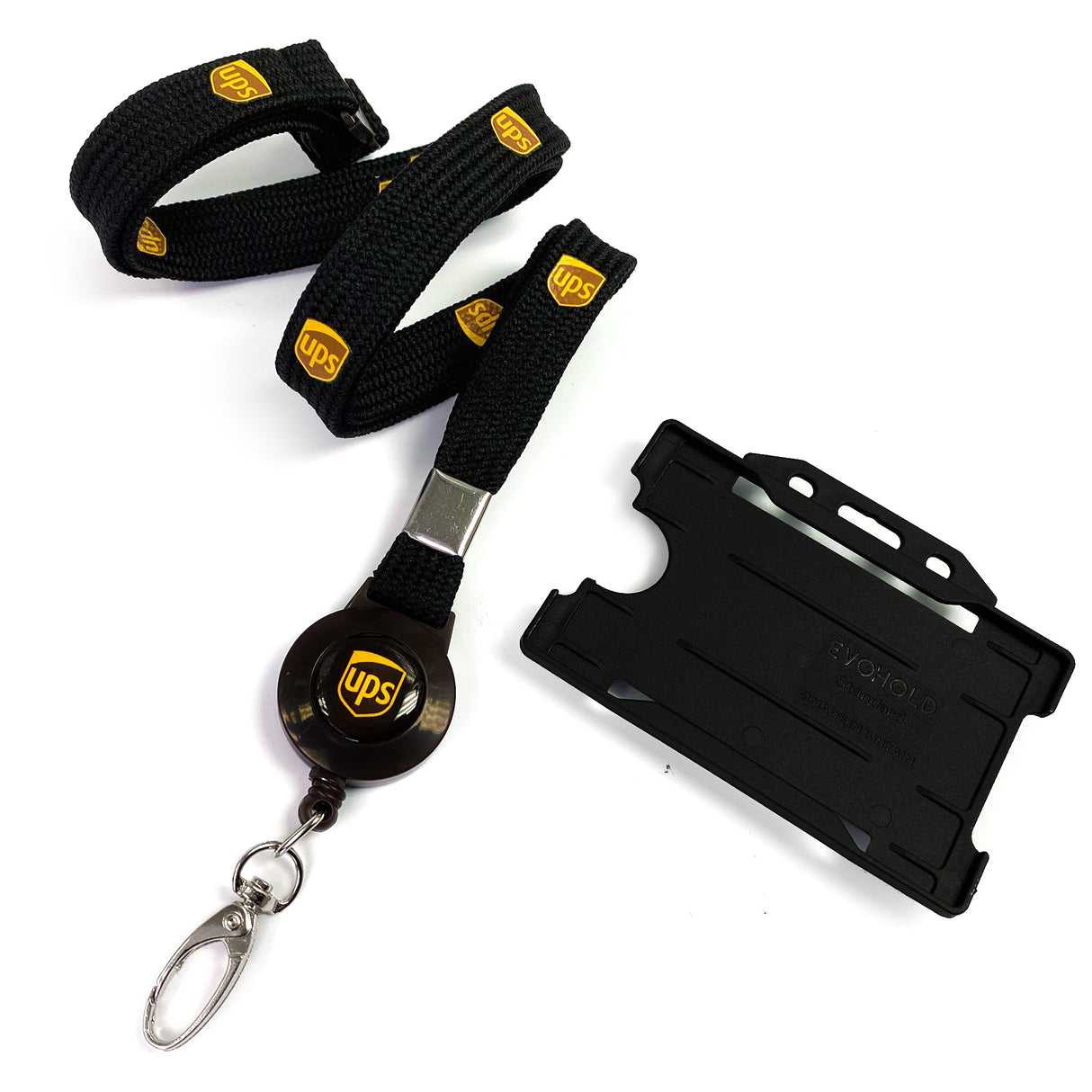 UPS Tubular Lanyard + Badge Reel