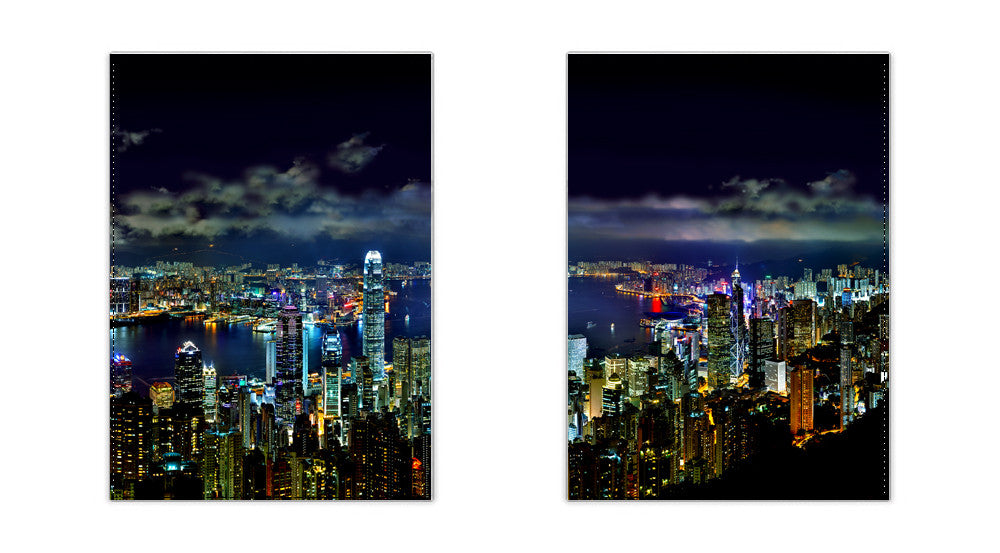 Hong Kong At Night-Leather Passport Cover