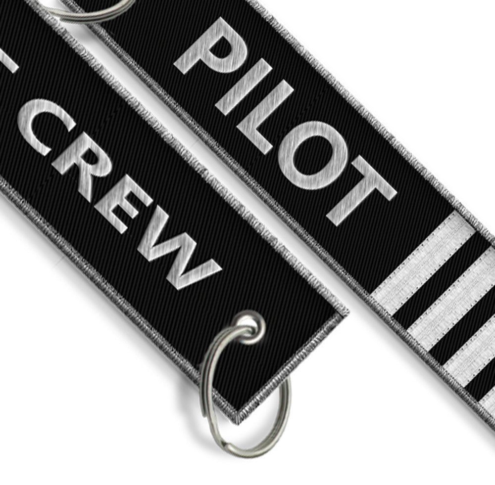 Pilot 4 Bars Flight Crew SILVER-Keychain