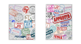 Visa Stamps Passport Cover White