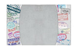 Visa Stamps Passport Cover White